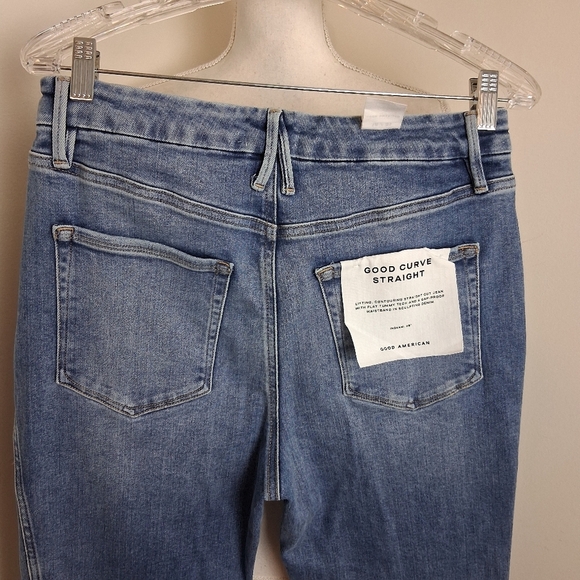 Good American Good Curve Straight Leg Jeans In Indigo Size 12/31  NWT - Picture 9 of 12